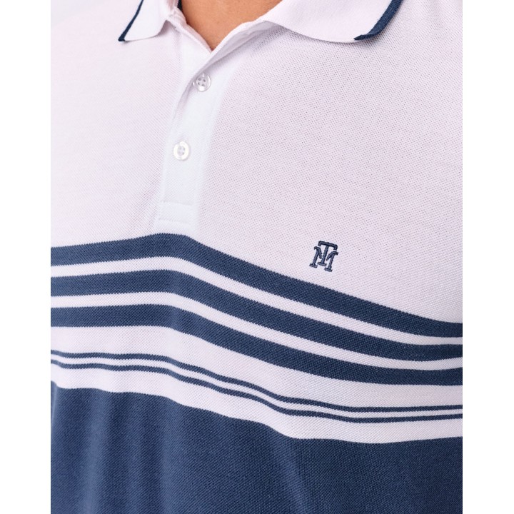 Polo Cuello Camisa Hombre Saylor Azul Náutico