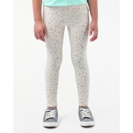 Legging Pack x 2 Niña Bella Beige/Beige Botánico