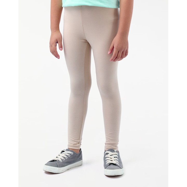 Legging Pack x 2 Niña Bella Beige/Beige Botánico