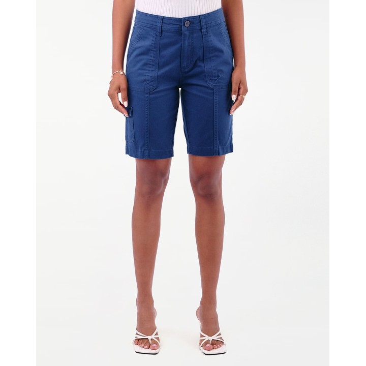 Bermuda Mujer Margaret Solid Azul Real