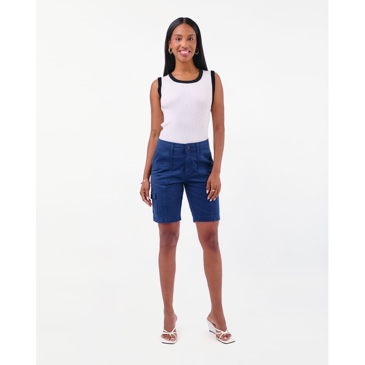 Bermuda Mujer Margaret Solid Azul Real