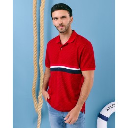 Polo Cuello Camisa Hombre Muriel Rojo Fuerte