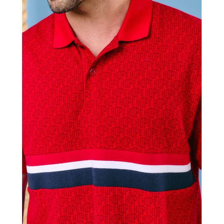 Polo Cuello Camisa Hombre Muriel Rojo Fuerte