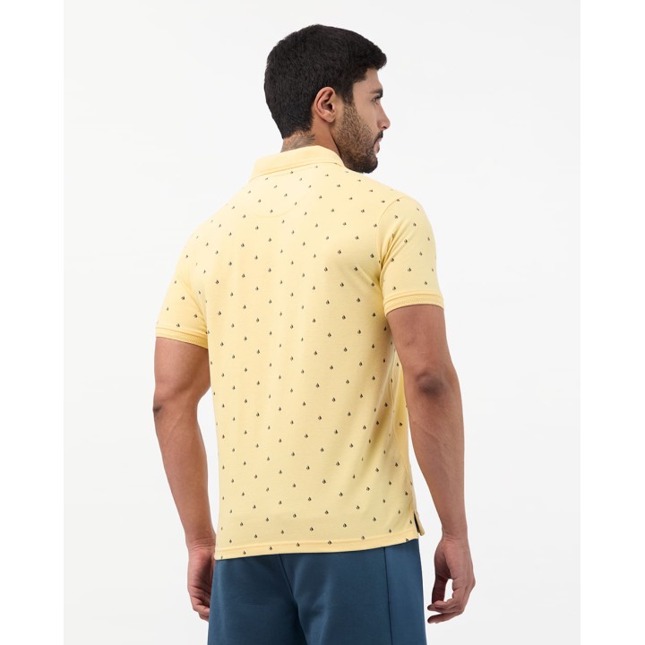 Polo Cuello Camisa Hombre Enzo Amarillo Pastel