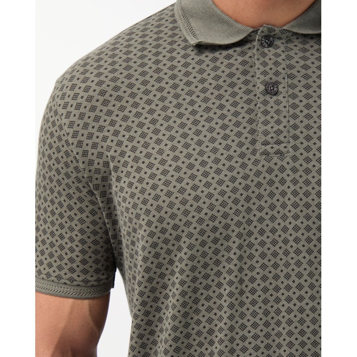 Polo Cuello Camisa Hombre Enzo Verde Forestal