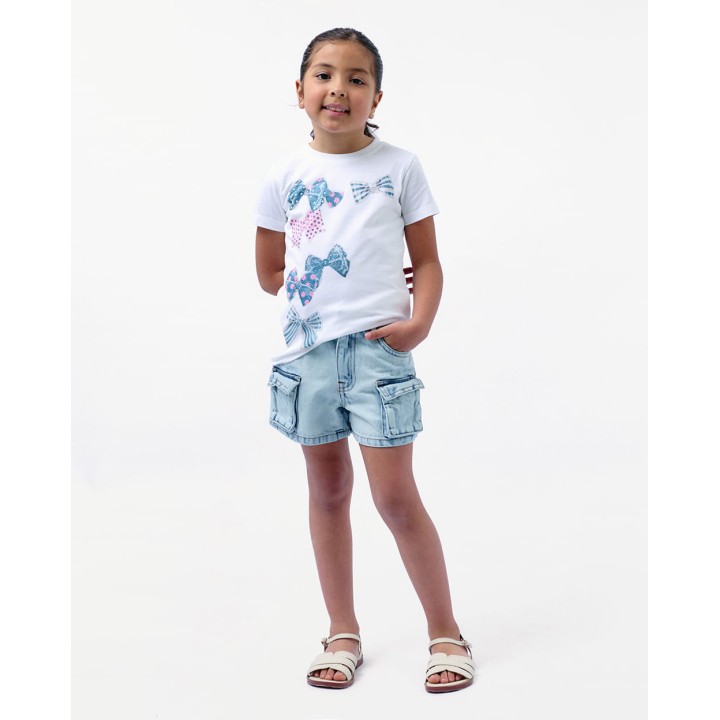 Short Denim Niña Vilma Light Wash