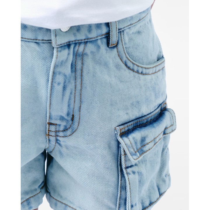 Short Denim Niña Vilma Light Wash