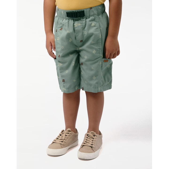 Bermuda Niño Piero Print Verde Frost