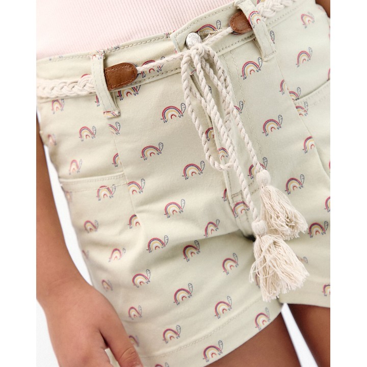 Short Niña Nayla Print Verde Ambrosia