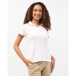 Polo Cuello Camisa Mujer Marena Blanco Optico