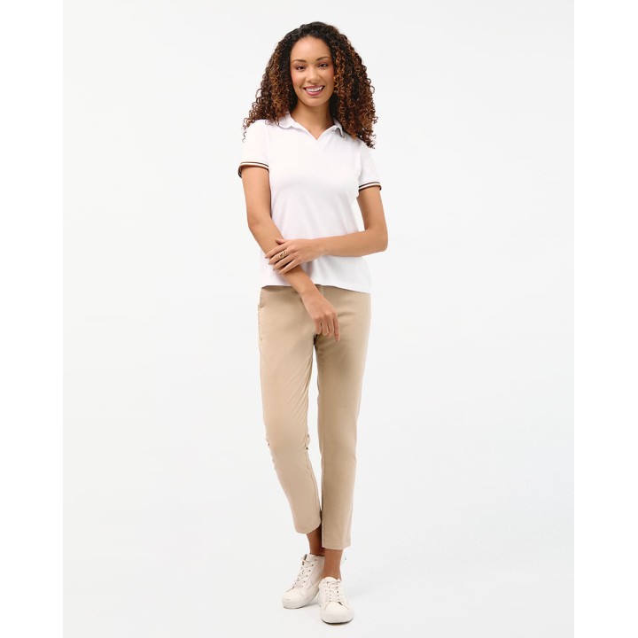 Polo Cuello Camisa Mujer Marena Blanco Optico