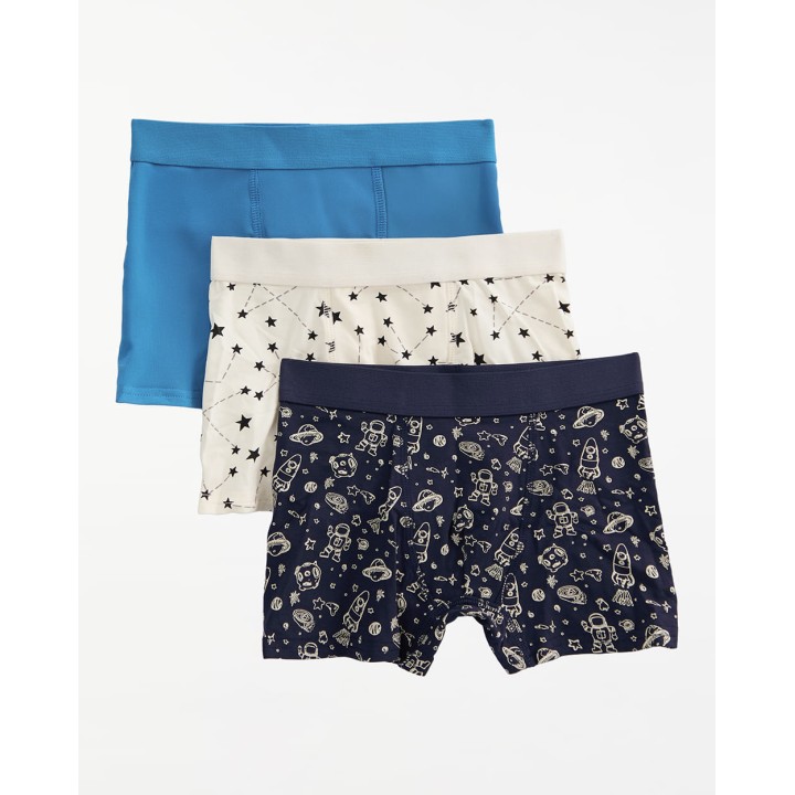Boxer Pack x 3 Niño Lucas Celeste Agua