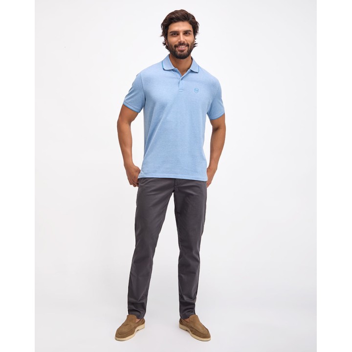 Polo Cuello Camisa Hombre Ashyto Acero Lago
