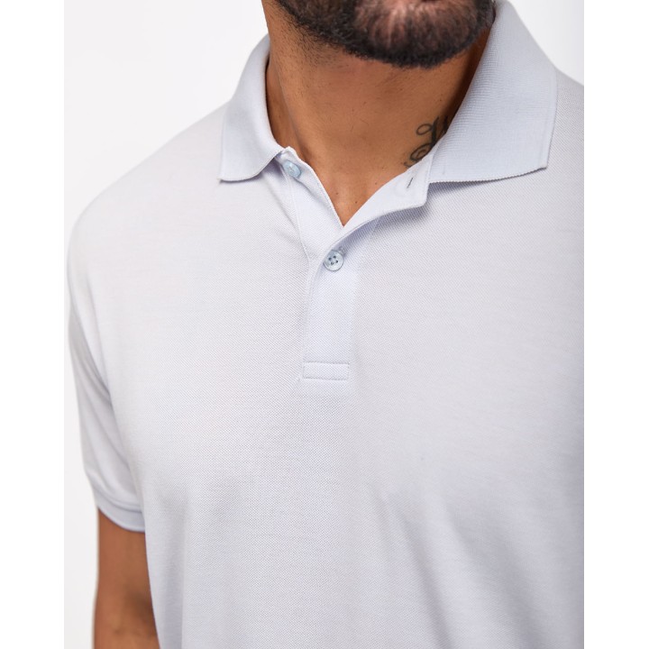 Polo Cuello Camisa Hombre Renato Celeste Claro