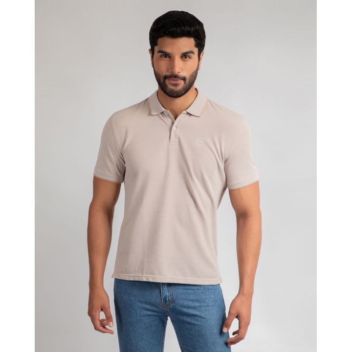 Polo Cuello Camisa Hombre Ashyto Beige