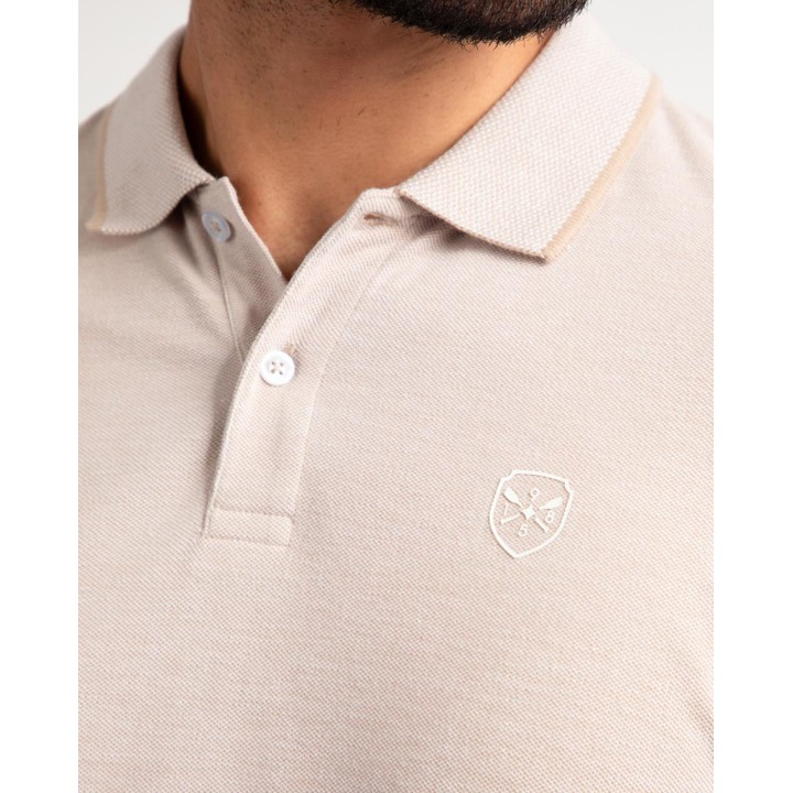 Polo Cuello Camisa Hombre Ashyto Beige