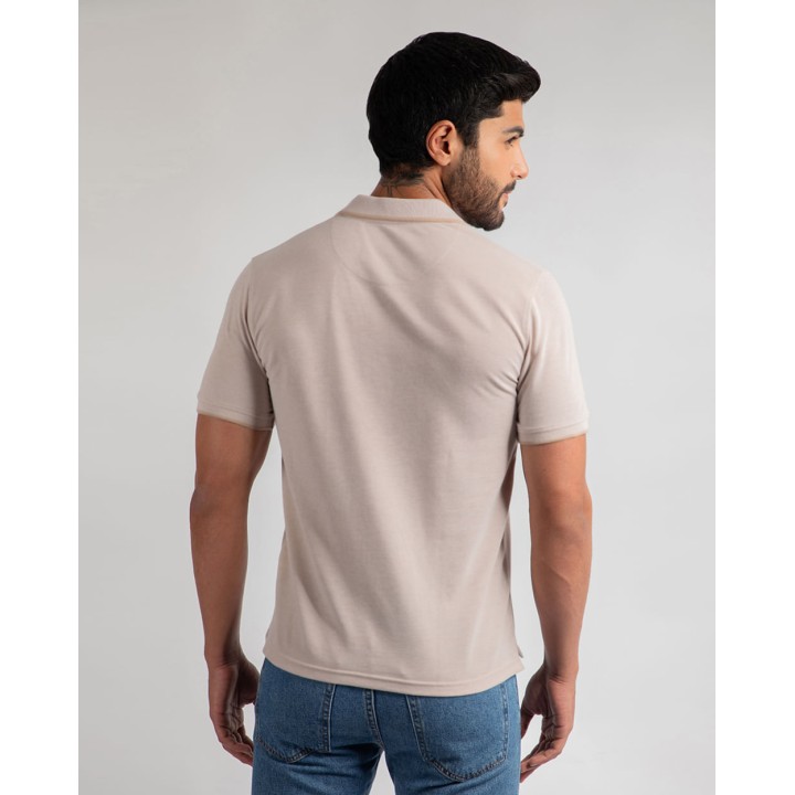 Polo Cuello Camisa Hombre Ashyto Beige