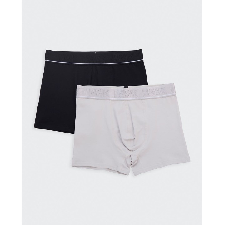 Pack x 2 Boxer Hombre Rocco Negro/Gris
