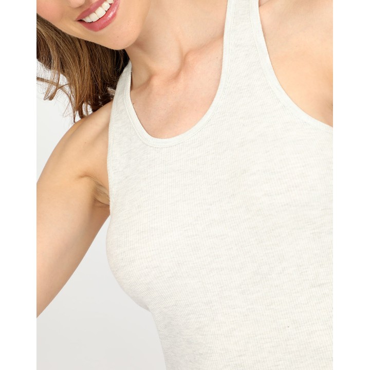 Top Mujer Mey Core Crema Heather Poly