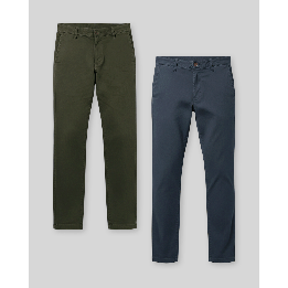 Pack de 2 pantalones Hombre Nikolas Azul persa / Verde forest
