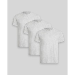 Pack de 3 polos Hombre Cuello Redondo Gris Poly