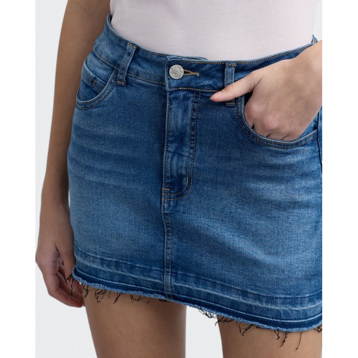 Falda Short Mujer Jesi Medium Wash
