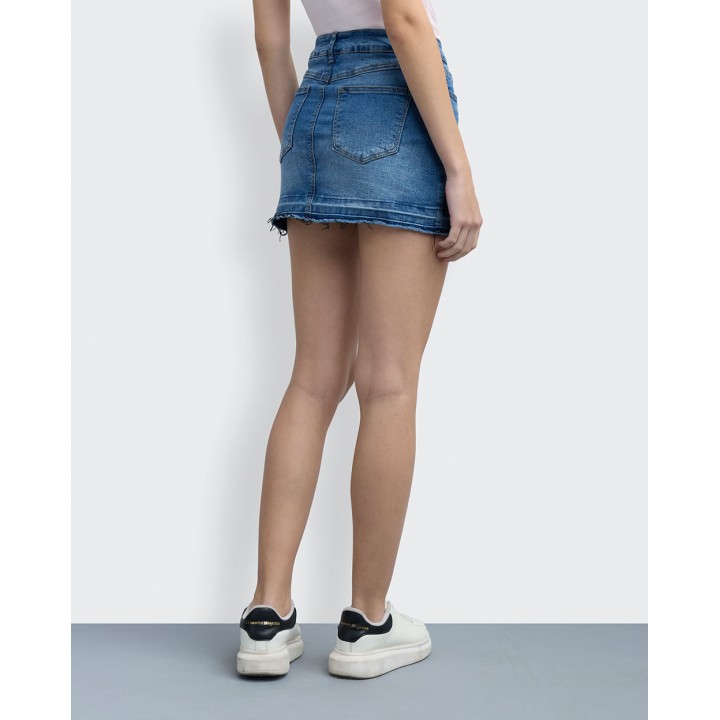 Falda Short Mujer Jesi Medium Wash