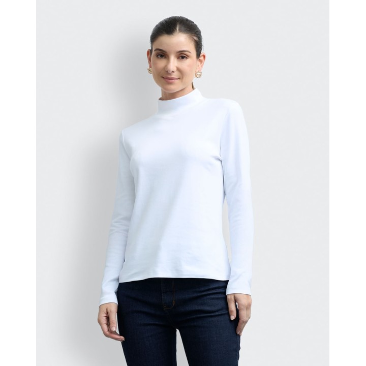 Polo Mujer Isabela Blanco Optico