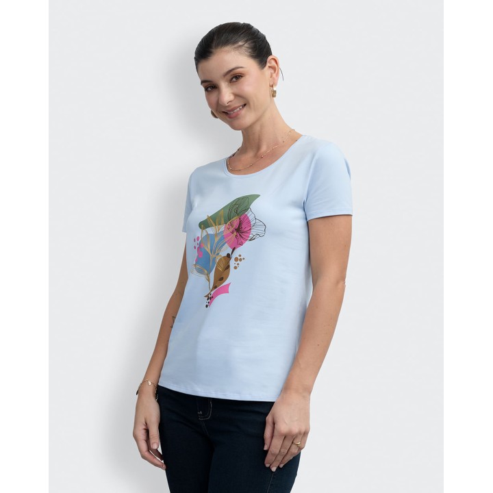 Polo Mujer Romina Celeste Agua