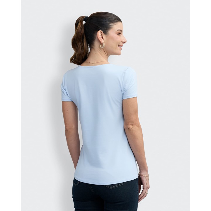 Polo Mujer Romina Celeste Agua