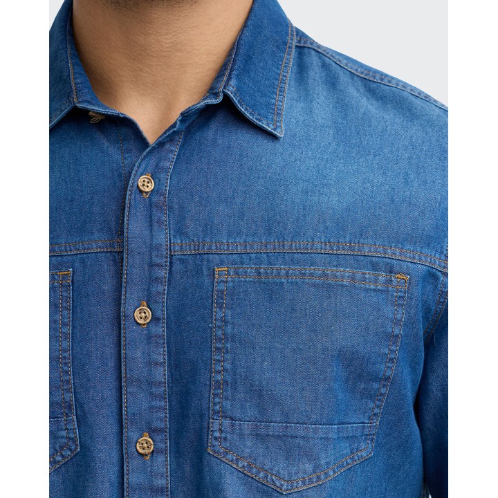 Camisa Hombre Franco Dark Wash