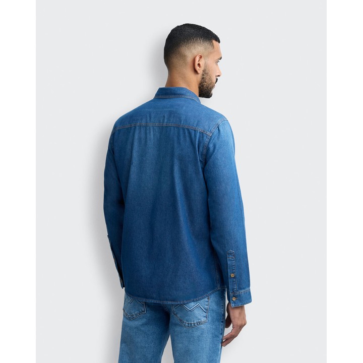 Camisa Hombre Franco Dark Wash