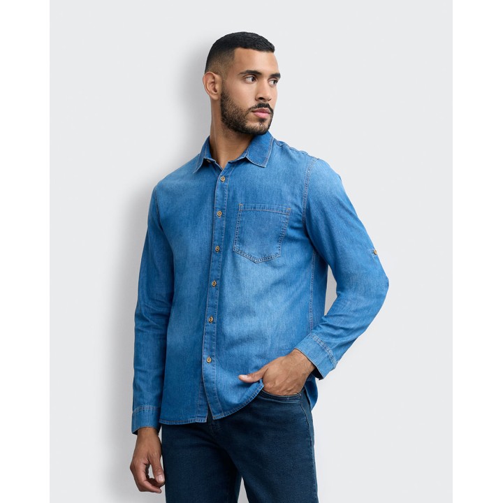 Camisa Hombre Sainz Medium Wash
