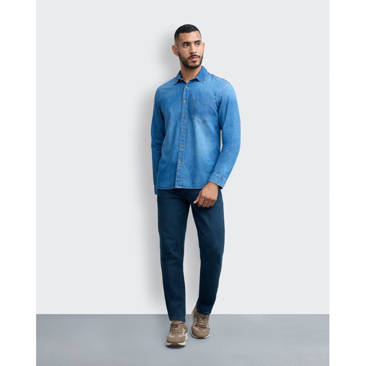 Camisa Hombre Sainz Medium Wash