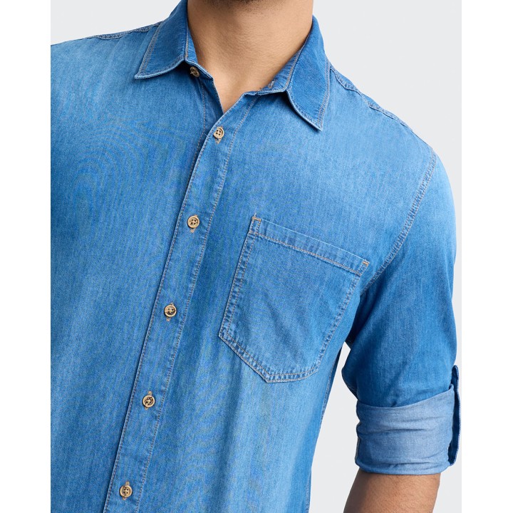 Camisa Hombre Sainz Medium Wash