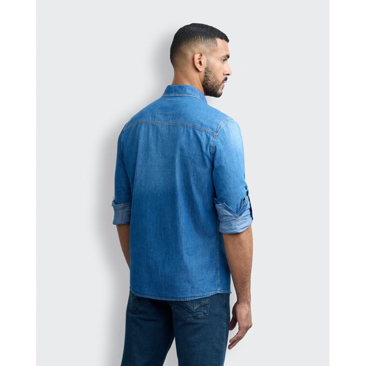 Camisa Hombre Sainz Medium Wash