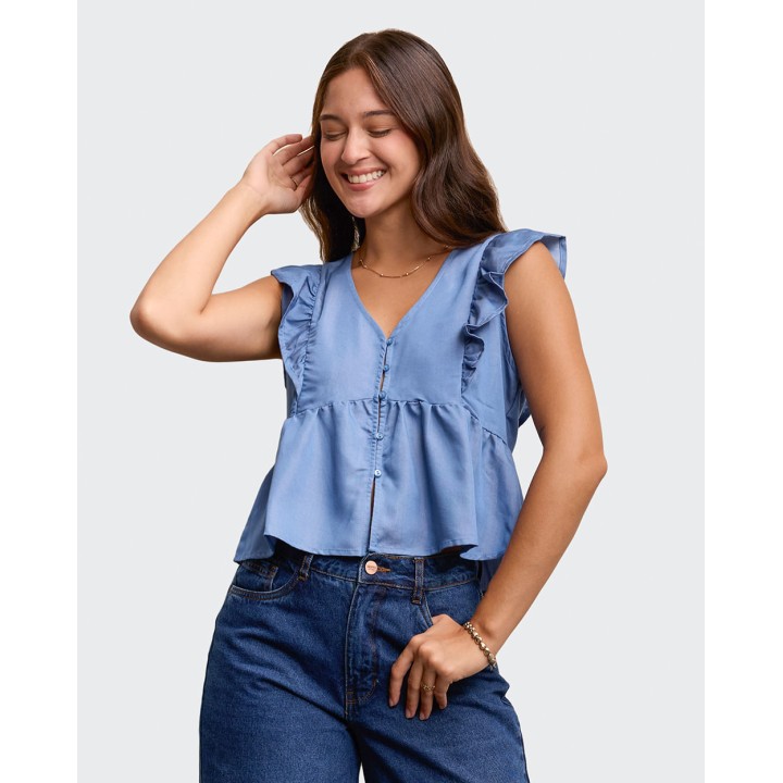 Blusa Mujer Yule Medium Wash