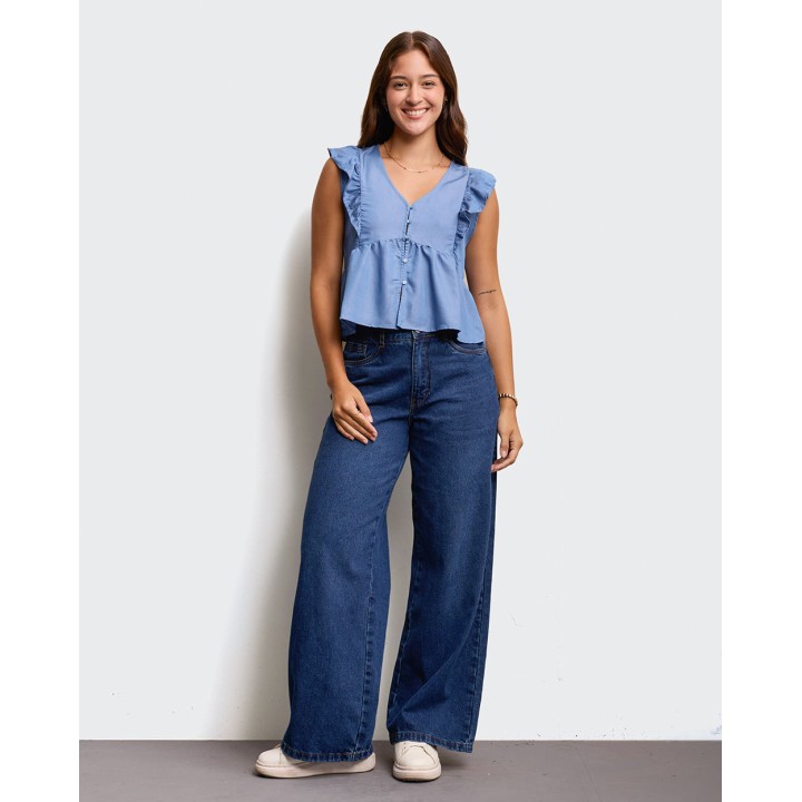 Blusa Mujer Yule Medium Wash