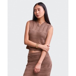 Polo Mujer Tani Marrón Claro