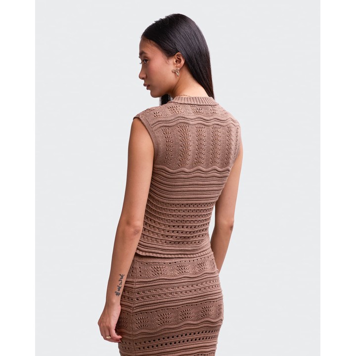 Polo Mujer Tani Marrón Claro