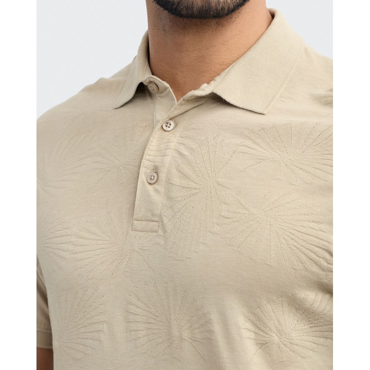 Polo Cuello Camisa Hombre Paul Beige Safari