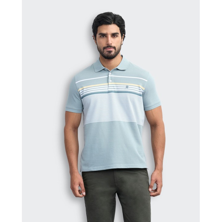 Polo Cuello Camisa Hombre Saylor Verde Slate