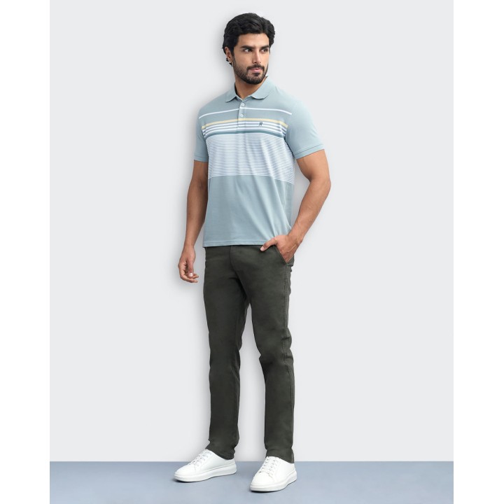 Polo Cuello Camisa Hombre Saylor Verde Slate