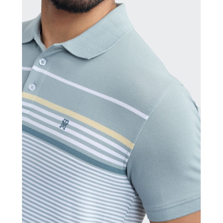 Polo Cuello Camisa Hombre Saylor Verde Slate