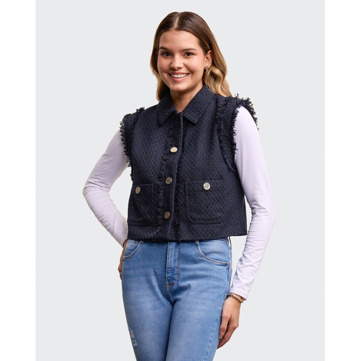 Chaleco Mujer Alessa Azul Imperial