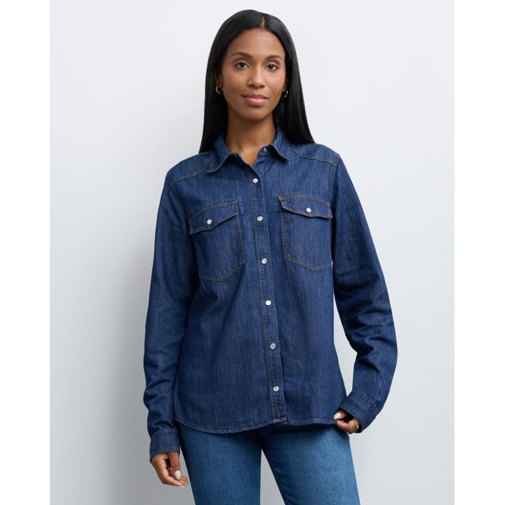 Blusa Mujer Monik Dark Wash