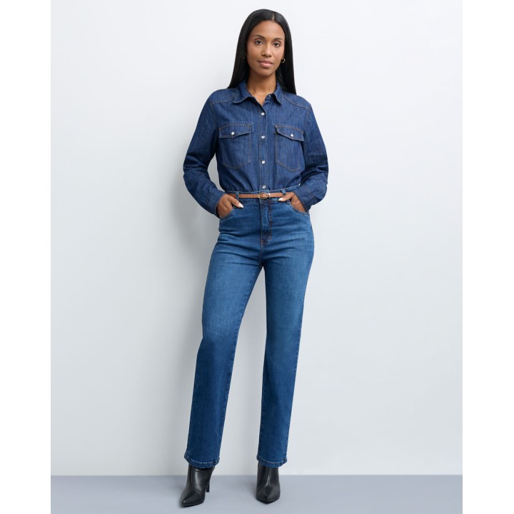 Blusa Mujer Monik Dark Wash