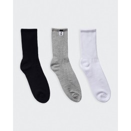 Calcetines Pack X3 Hombre Malcom Negro/Gris/Blanco