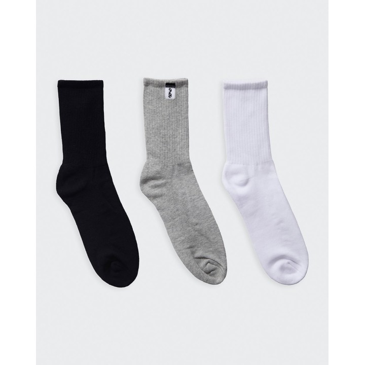 Calcetines Pack X3 Hombre Malcom Negro/Gris/Blanco