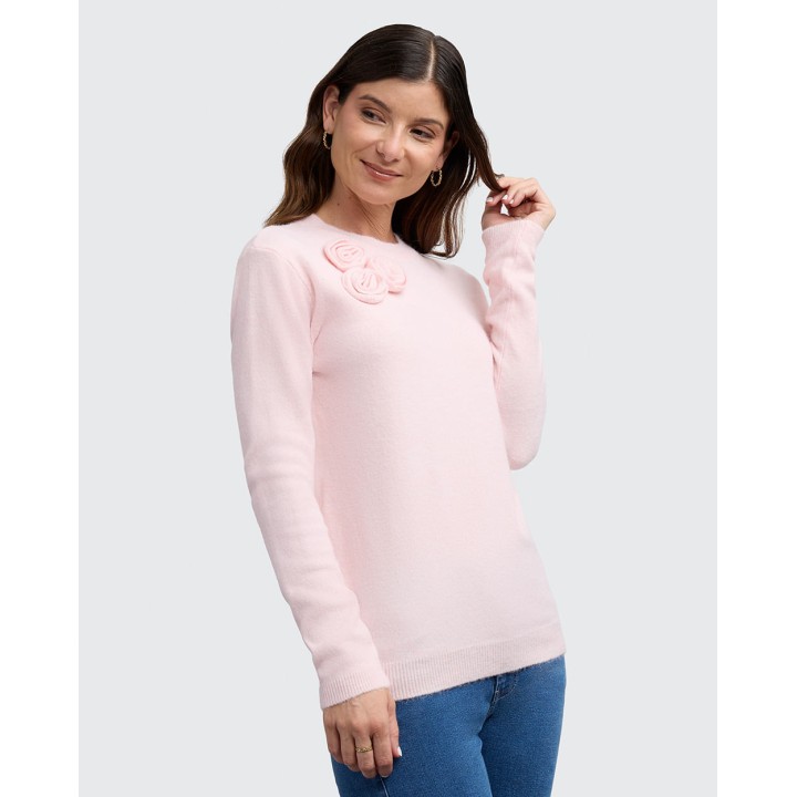 Chompa Mujer Barbara Rosado Agua